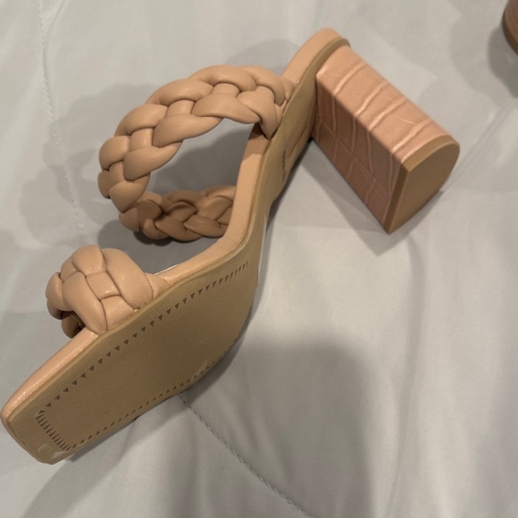 Dolce Vita Nude Braided Heeled Sandals Size 9 NEW WITHOUT BOX - Picture 3 of 7